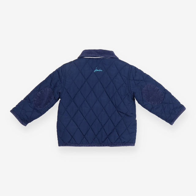 Quilted Jacket Navy with Cord Collar