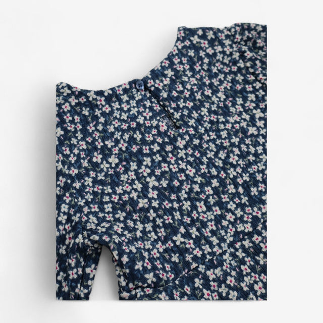 Dress Blue with Ditsy Floral