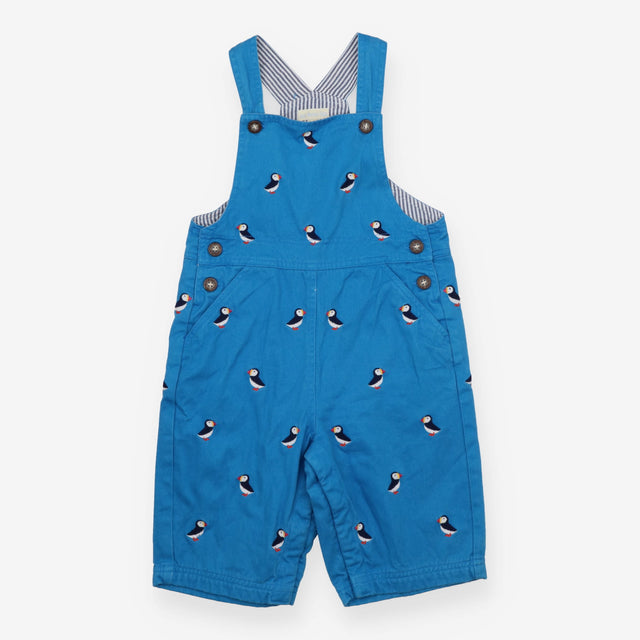 Blue Dungarees with Puffins