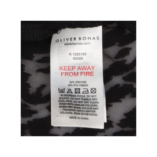 Blouse Black Velvet Devore Animal Print Long Sleev