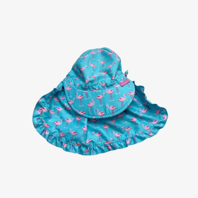 Blue and Pink Flamingo Sunhat