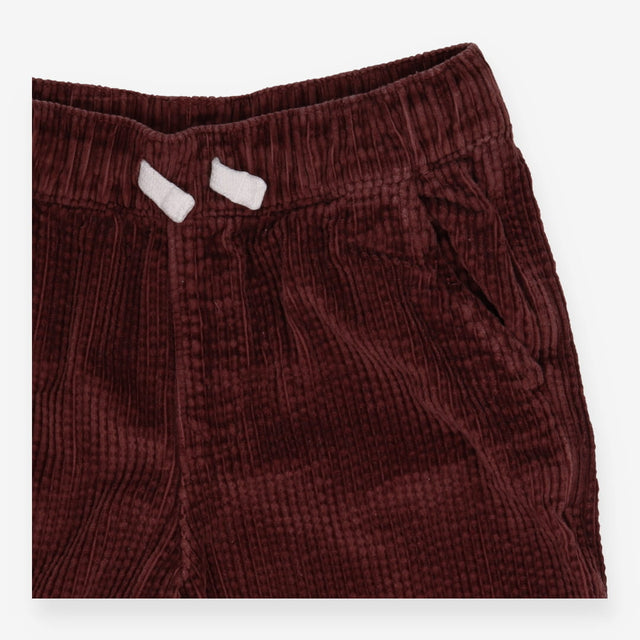 Trousers brown jumbo cord white drawstring
