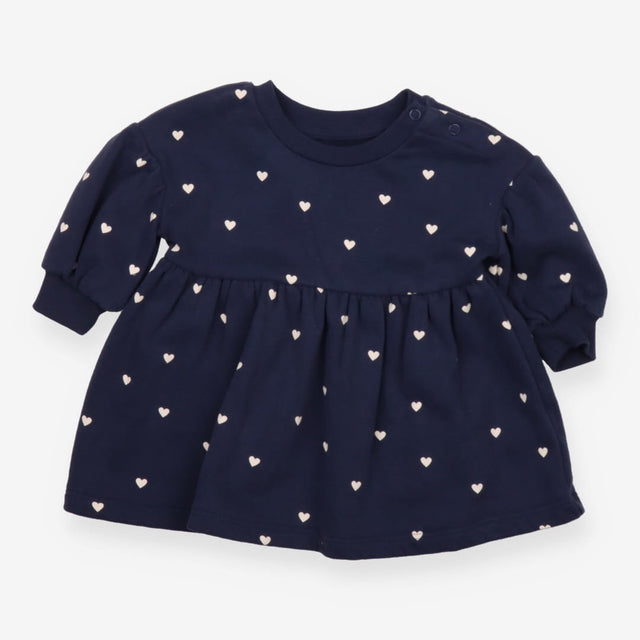 Sweater Dress Navy with Hearts