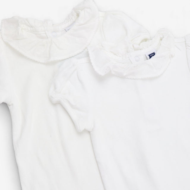 2 Packs Bodysuit Collared White