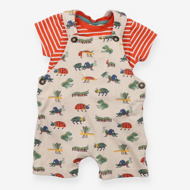Outfit Stone jersey dungarees bugs frogs orange st