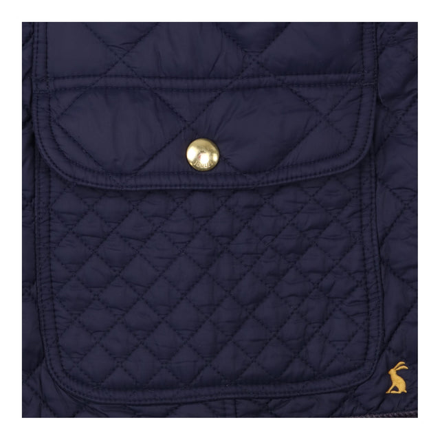 Joules Quilted Jacket Navy Blue Cord Trim Fox Butt