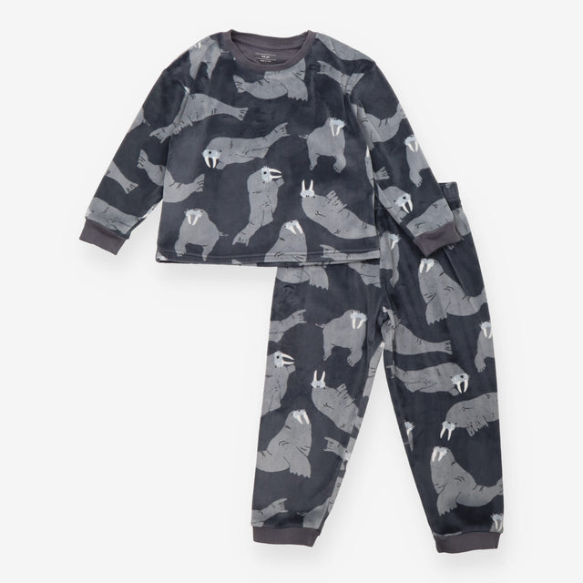 Pyjamas grey fleece walrus