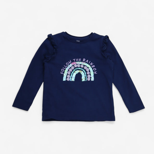 Tee LS Navy "Follow The Rainbow"