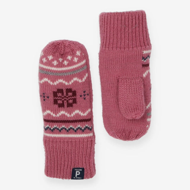 Pink fairisle mittens