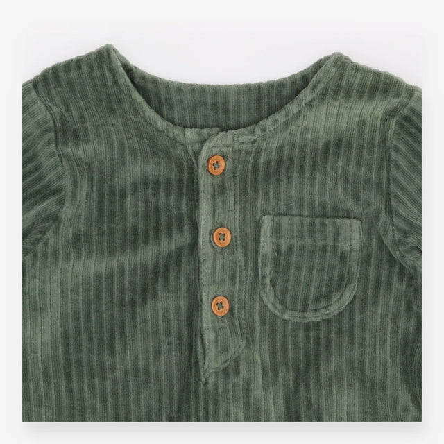 Sleepsuit green velour