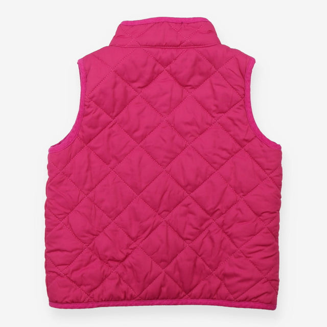 Gilet quilted pink floral lining