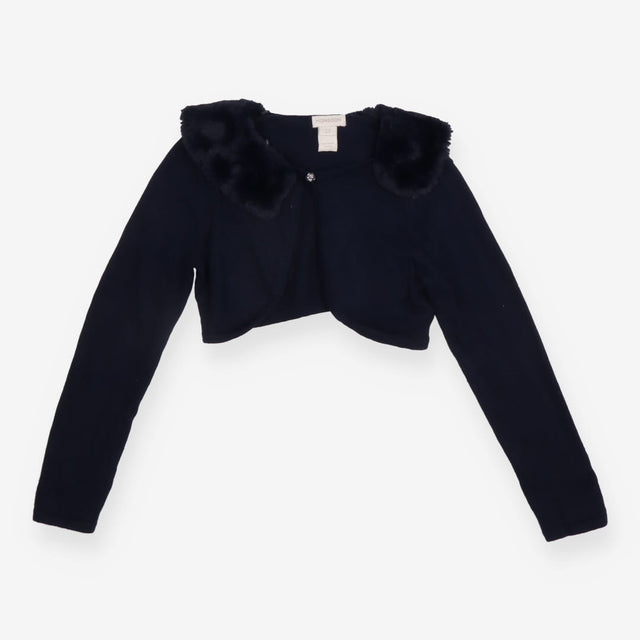Bolero Navy Fur Collared