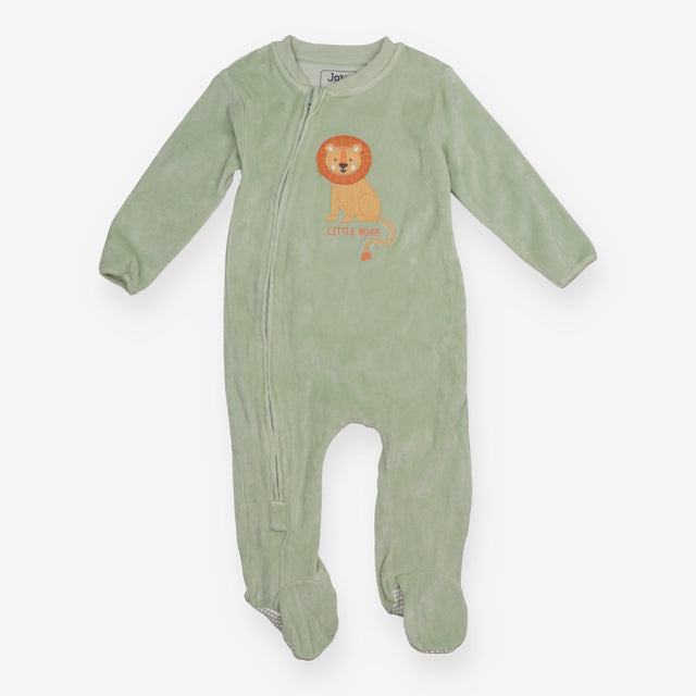 Sleepsuit Velour Green Lion