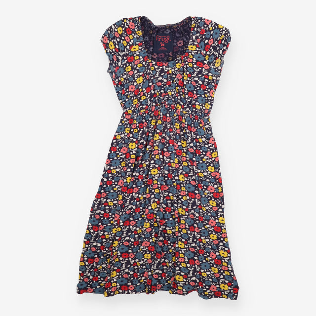 Navy Floral Organic Cotton Sleeveless Nursing Midi