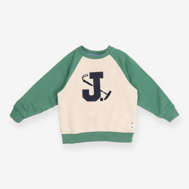 Sweater Green and Beige J Polo Applique