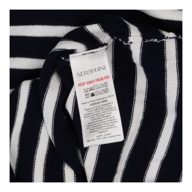 Nautical stripe knit dress with anchor gold hardwa