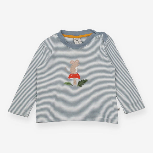 Tee LS grey stripe mouse toadstool