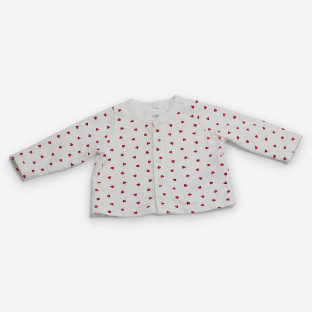 Outfit popper top leggings white red hearts