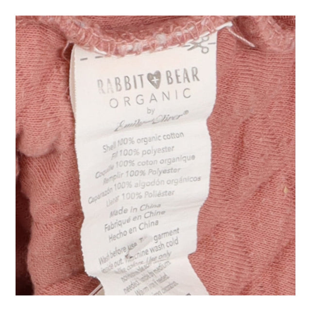 Jacket pink quilted wood buttons