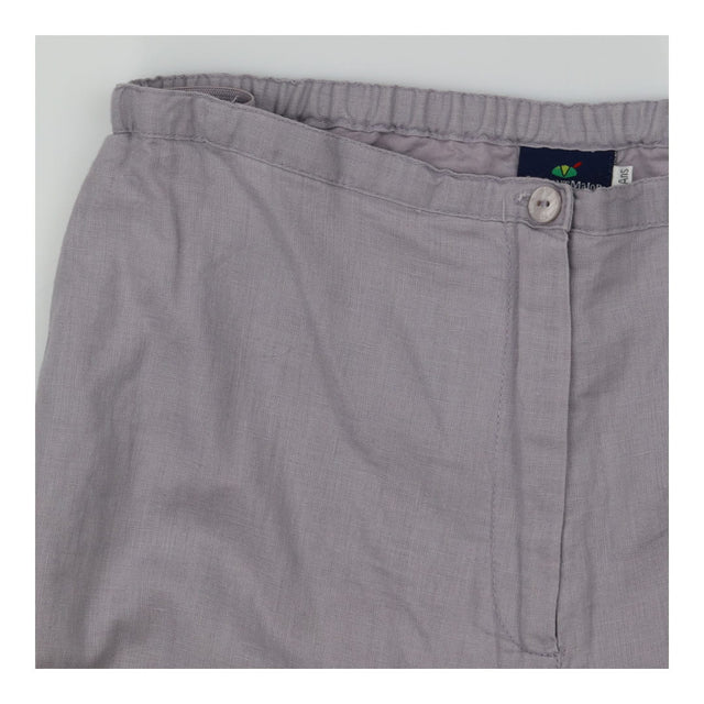Trousers linen lilac sequin hem