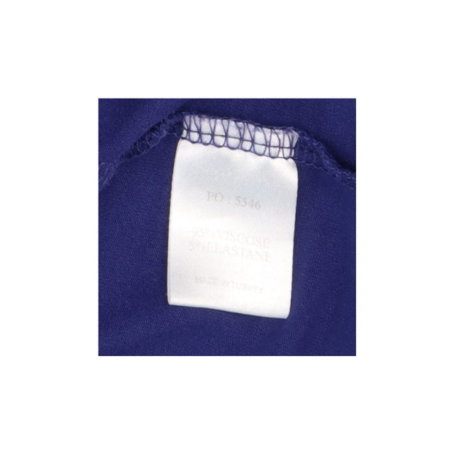 Maternity Dress Blue Wrap Front Tie Waist