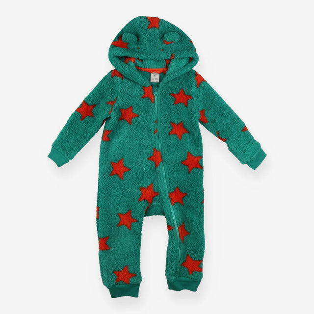 Onesie Green with Orange Stars