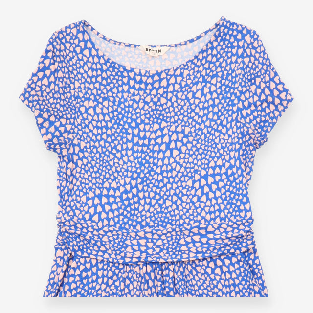 Dress Jersey Short Sleeve Printed Blue