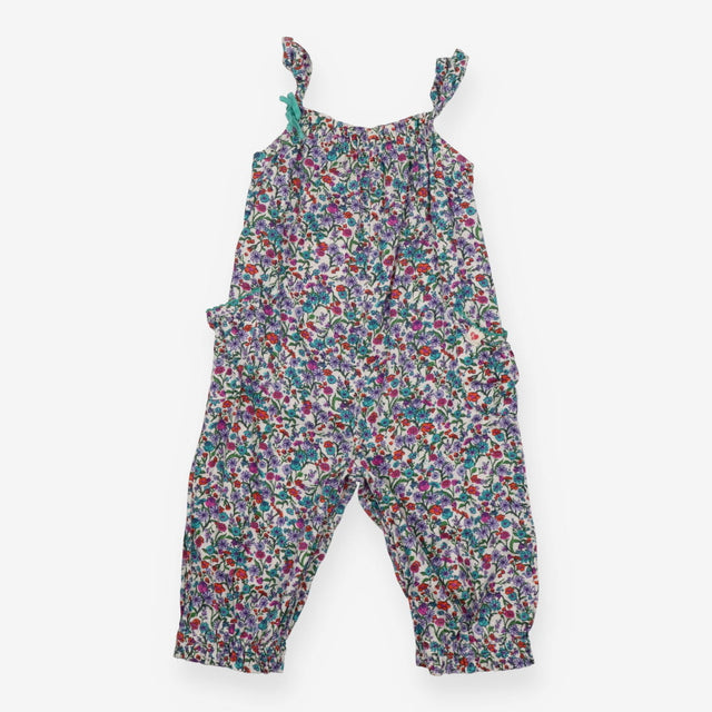 Jumpsuit purple ditsy floral