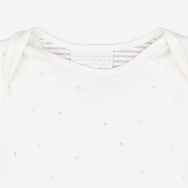 Shortie romper white with grey stars