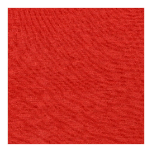 Red Linen Long Sleeve Scoop Neck Top Lightweight