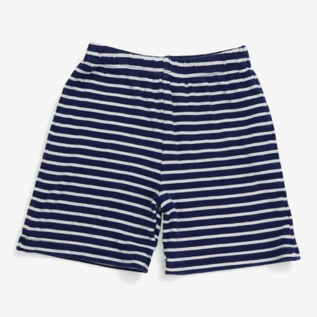 Shorts Jersey Navy and White Stripe