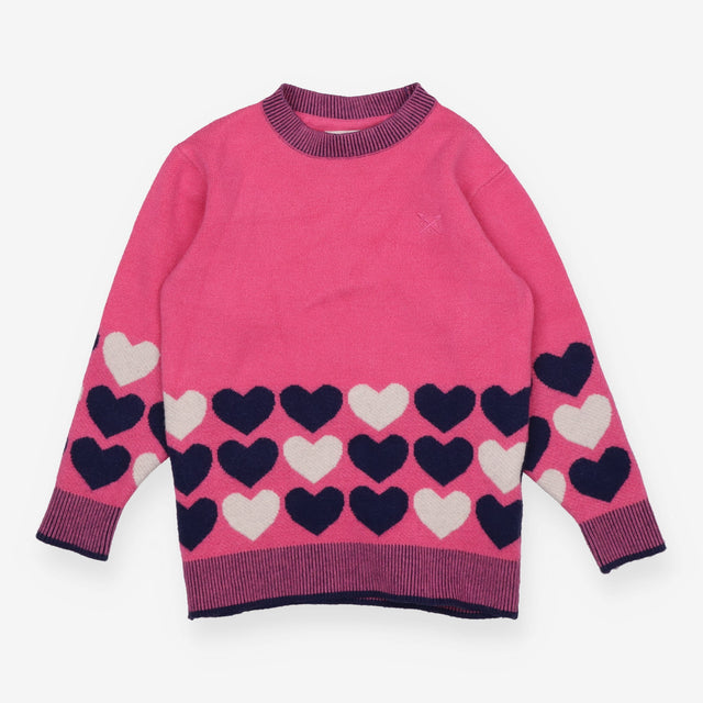 Pink heart knit jumper
