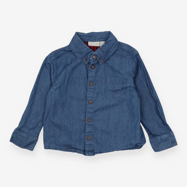 Blue Shirt with Boat on Pocket