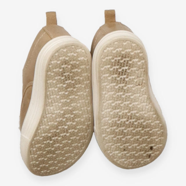 Brown trainers white soles