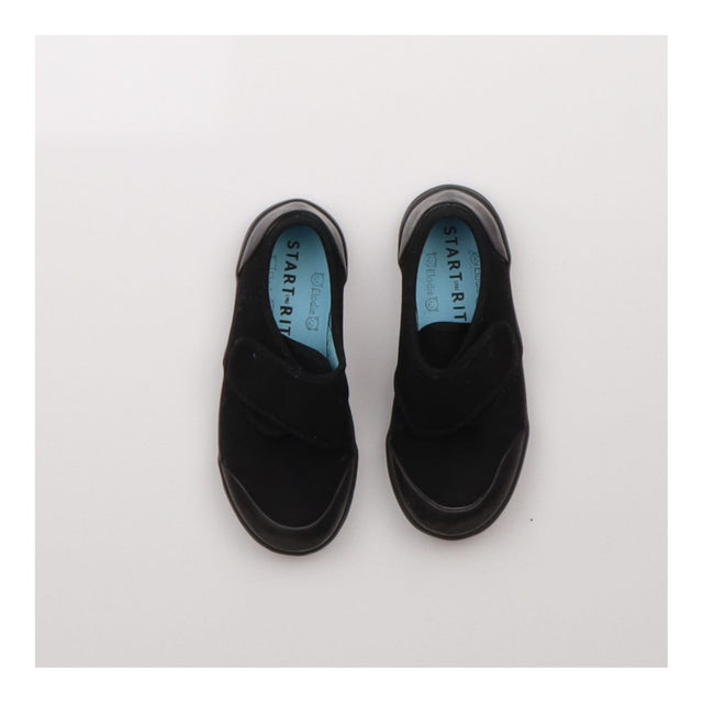Black rip-tape canvas school plimsolls