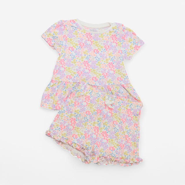 Outfit Ditsy Neon Tee & Shorts 2pcs