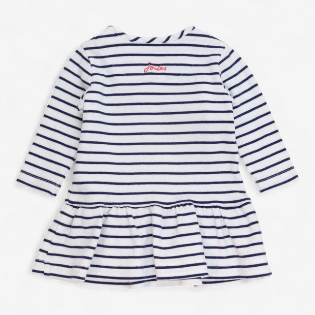 Blue Striped Skater Dress with Hungry Giraffe