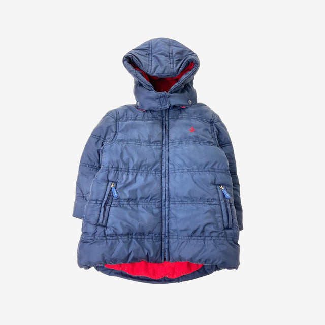 Navy Red Lined Raincoat