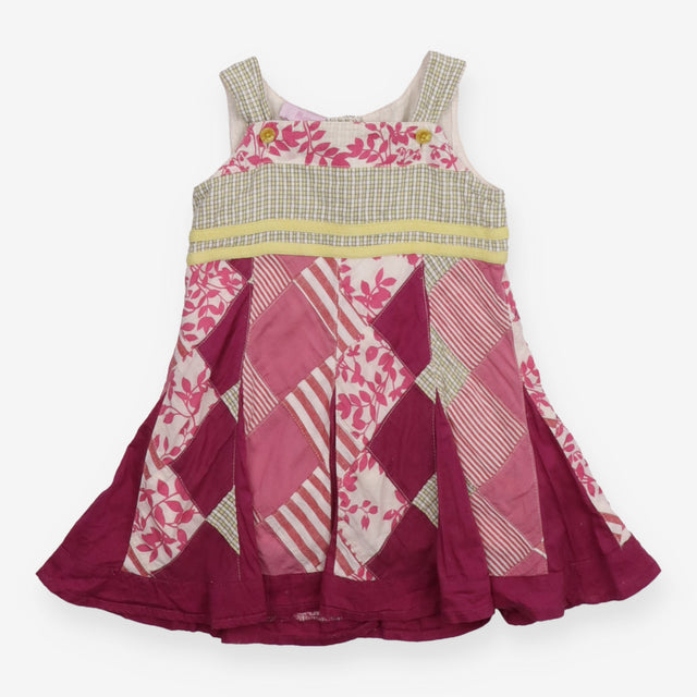 Dress Sleeveless Pink Patchwork