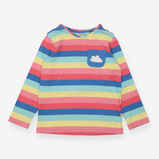 Rainbow long sleeve t-shirt with cloud pocket