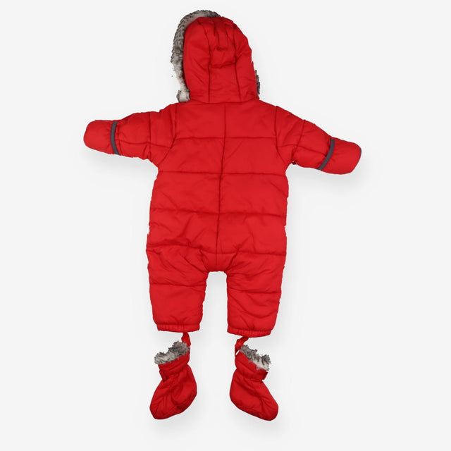 Poivre Blank red snowsuit with booties