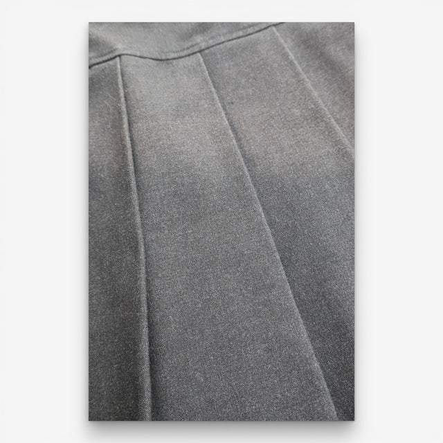 School Skirt Pleated Adjustable Waist Grey