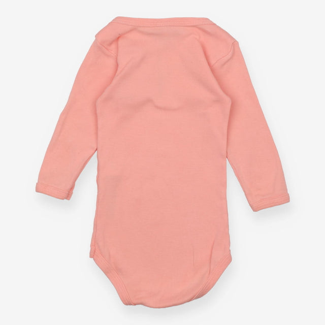 Pink bodysuit with squirrel and deer