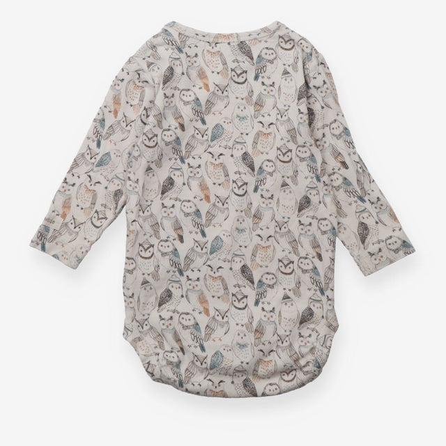Bodysuit Long Sleeve - Owl Print