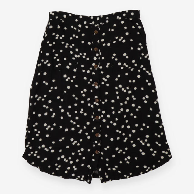 Skirt black with daisies
