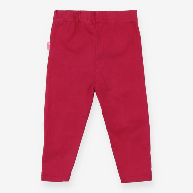 Hot Pink Leggings with Flower Buttons