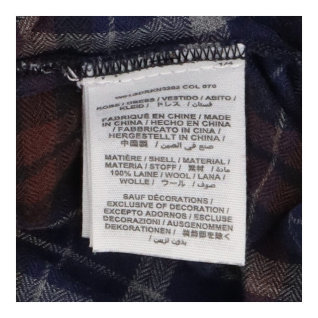 Dress navy sweater tartan skirt
