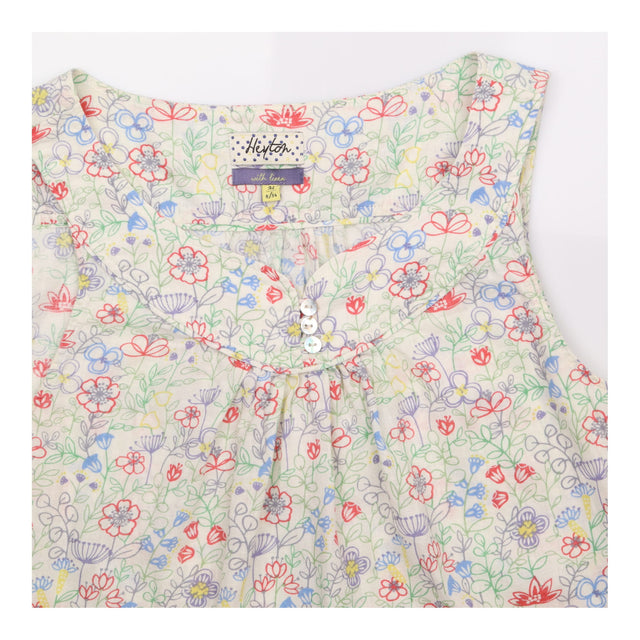 Top Floral Print Sleeveless Scoop Neck