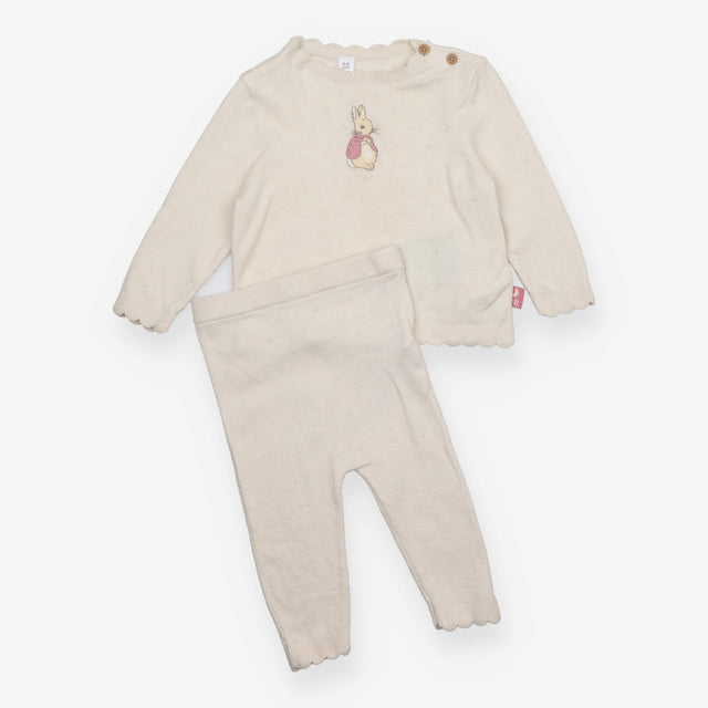 Light Knit Top and Bottom Cream Flopsy