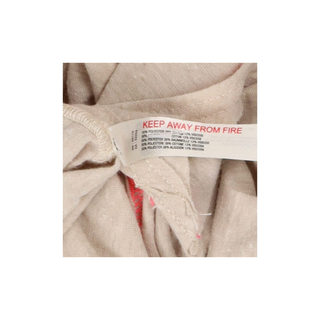 Henley top Drop Sleeve Cream and Pink